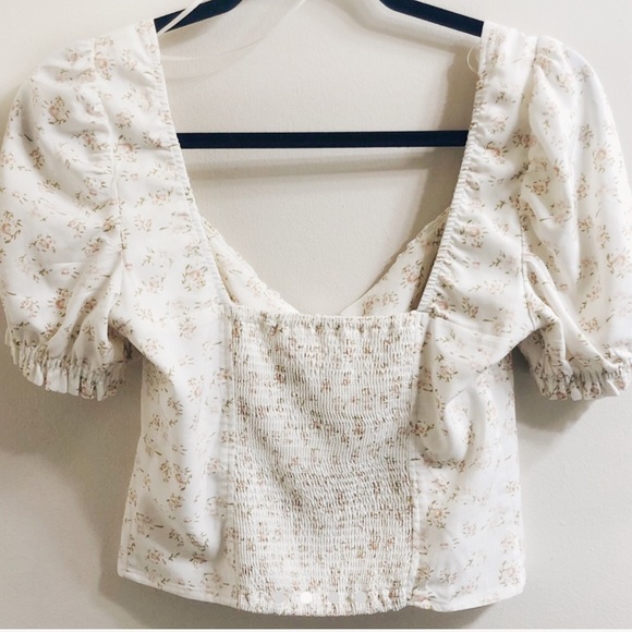 UO Casia Floral Puff Sleeve Top - Picture 5 of 6